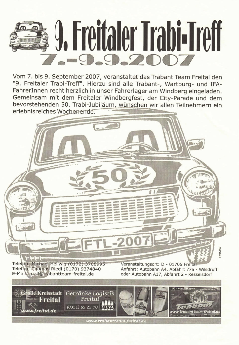 Flyer - 9. Freitaler Trabi-Treff 2007 - Seite 1