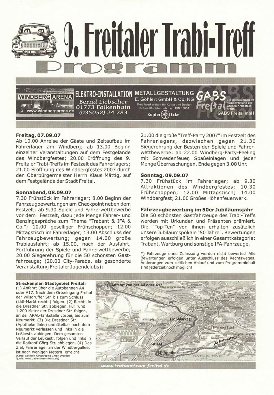 Flyer - 9. Freitaler Trabi-Treff 2007 - Seite 2