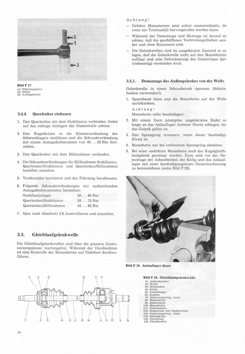 Reparaturanleitung für den Trabant 1.1 - Fahrgestell