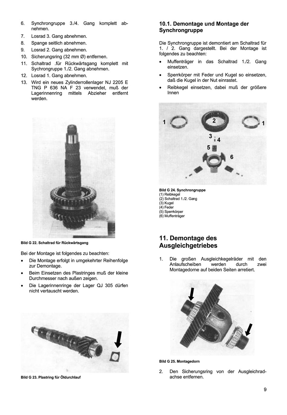 Reparaturanleitung für den Trabant 1.1 - Getriebe