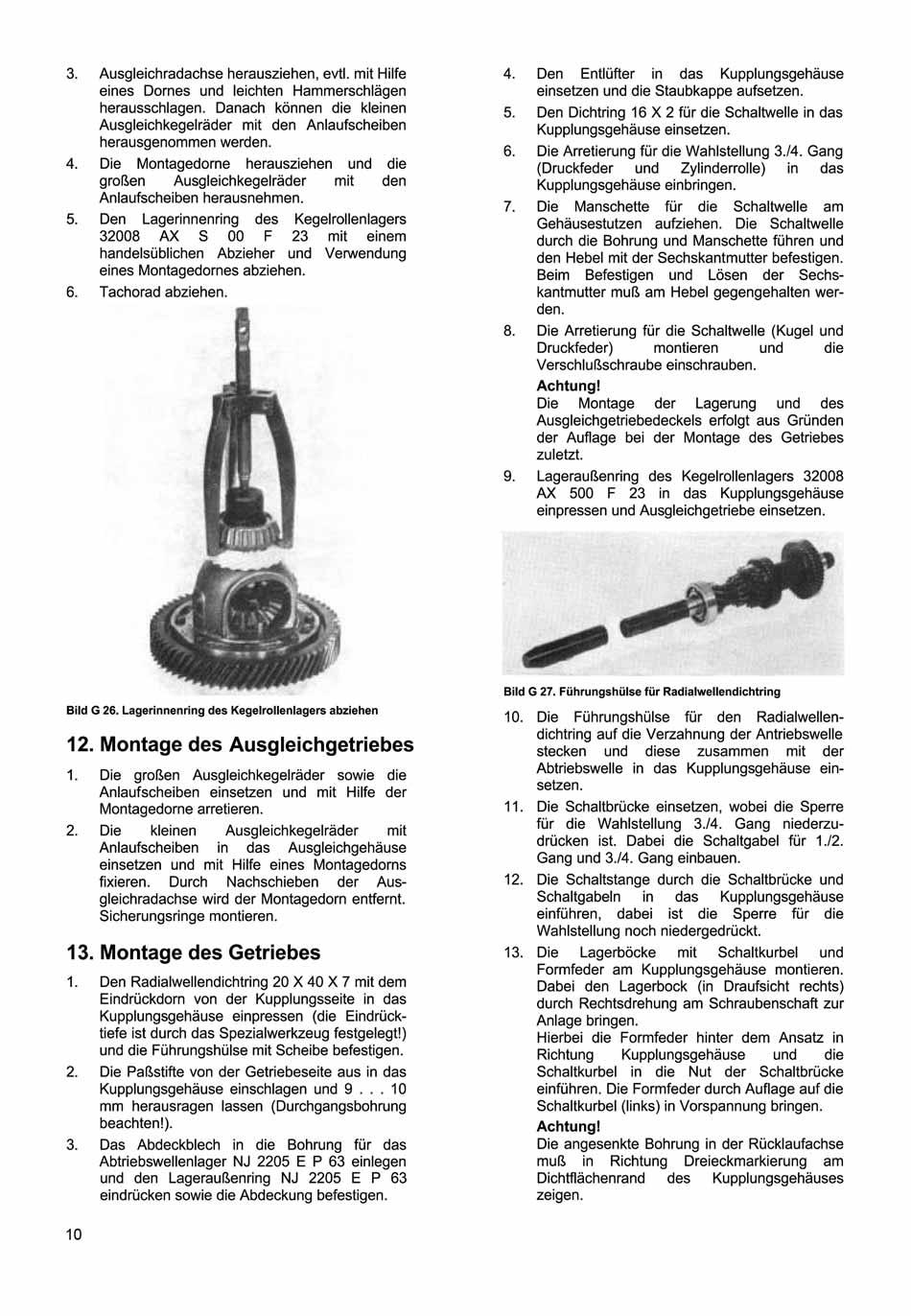 Reparaturanleitung für den Trabant 1.1 - Getriebe