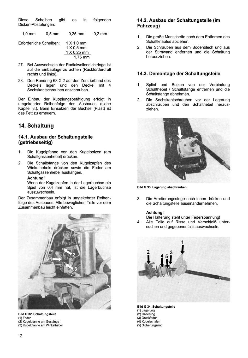 Reparaturanleitung für den Trabant 1.1 - Getriebe