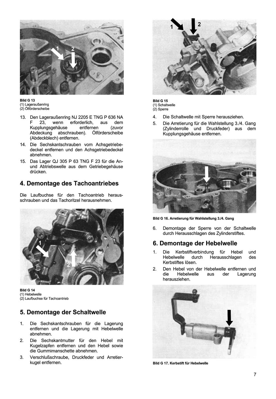 Reparaturanleitung für den Trabant 1.1 - Getriebe