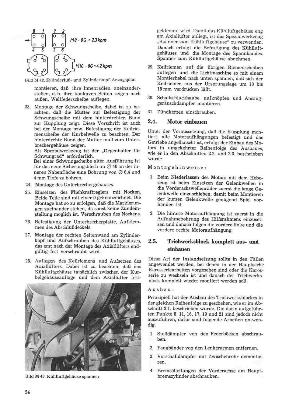 Reparaturhandbuch für Personenkraftwagen "Trabant 601"