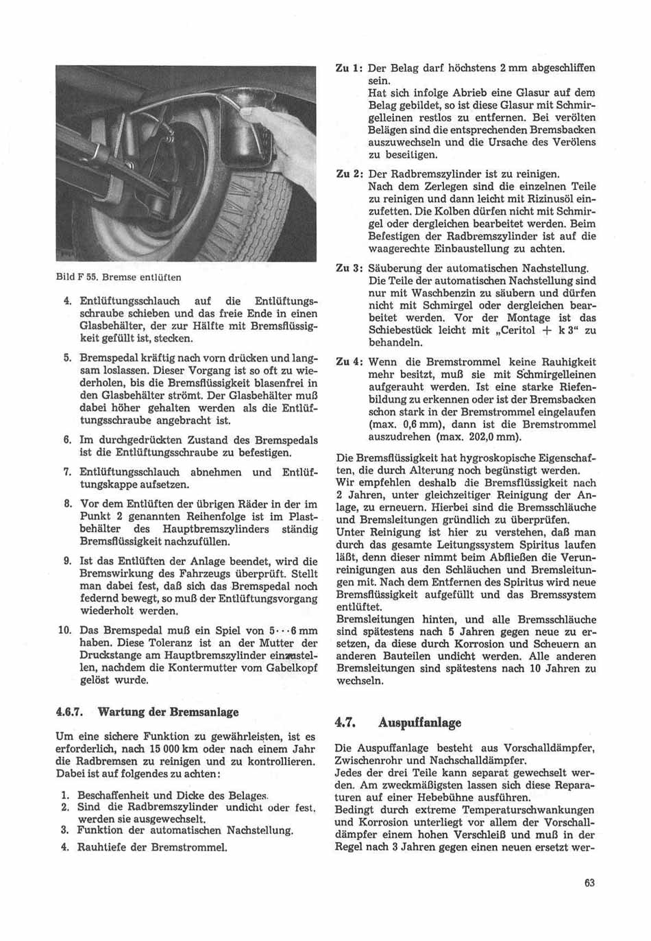 Reparaturhandbuch für Personenkraftwagen "Trabant 601"