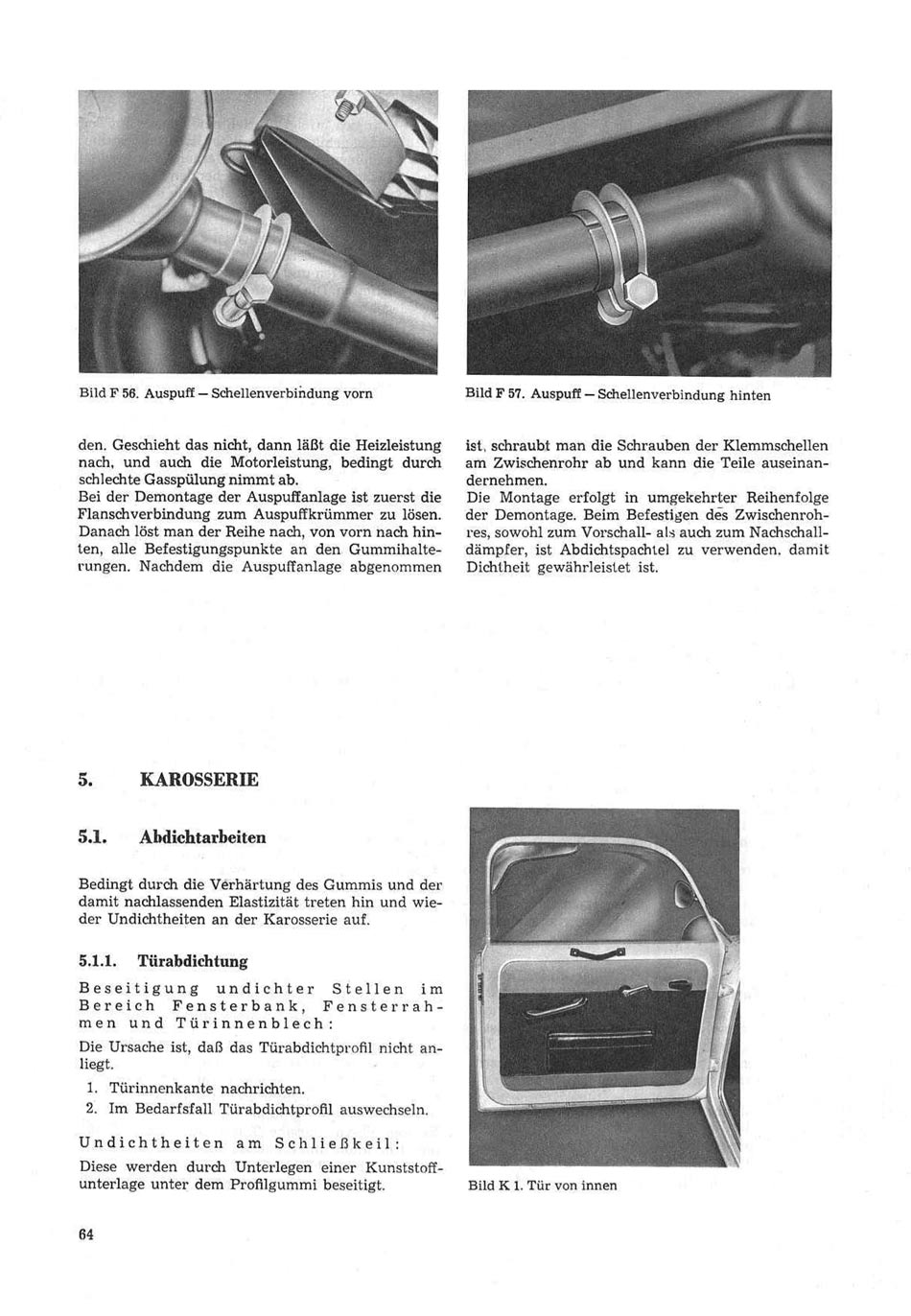 Reparaturhandbuch für Personenkraftwagen "Trabant 601"