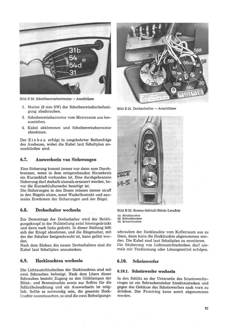 Reparaturhandbuch für Personenkraftwagen "Trabant 601"