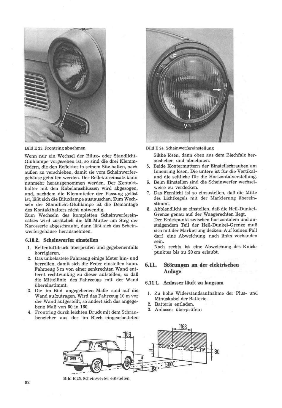 Reparaturhandbuch für Personenkraftwagen "Trabant 601"