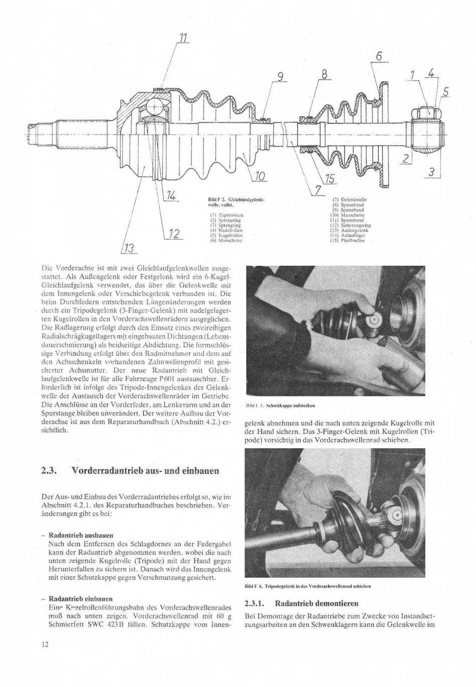 Reparaturhandbuch Weiterentwicklung Trabant 601