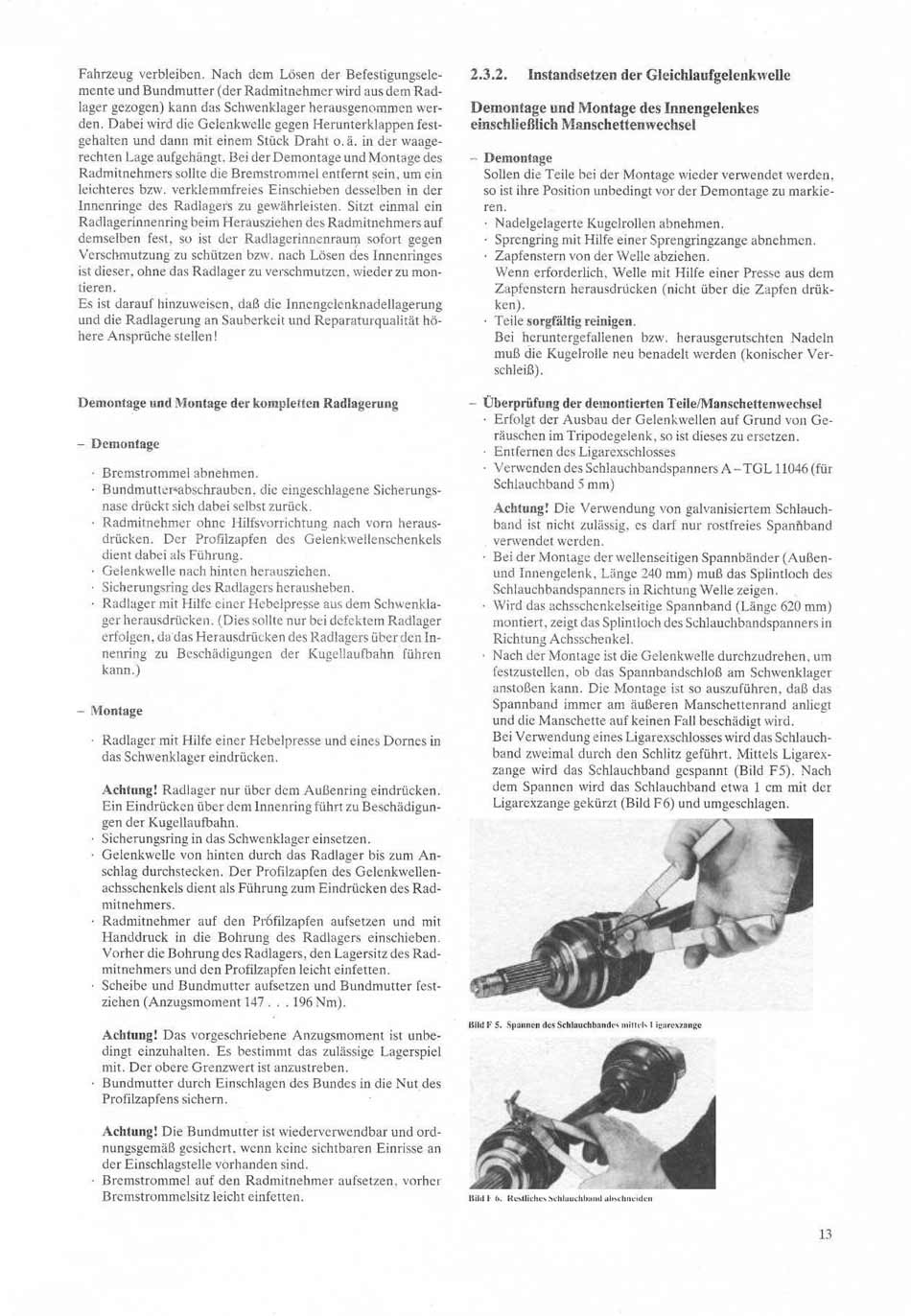 Reparaturhandbuch Weiterentwicklung Trabant 601