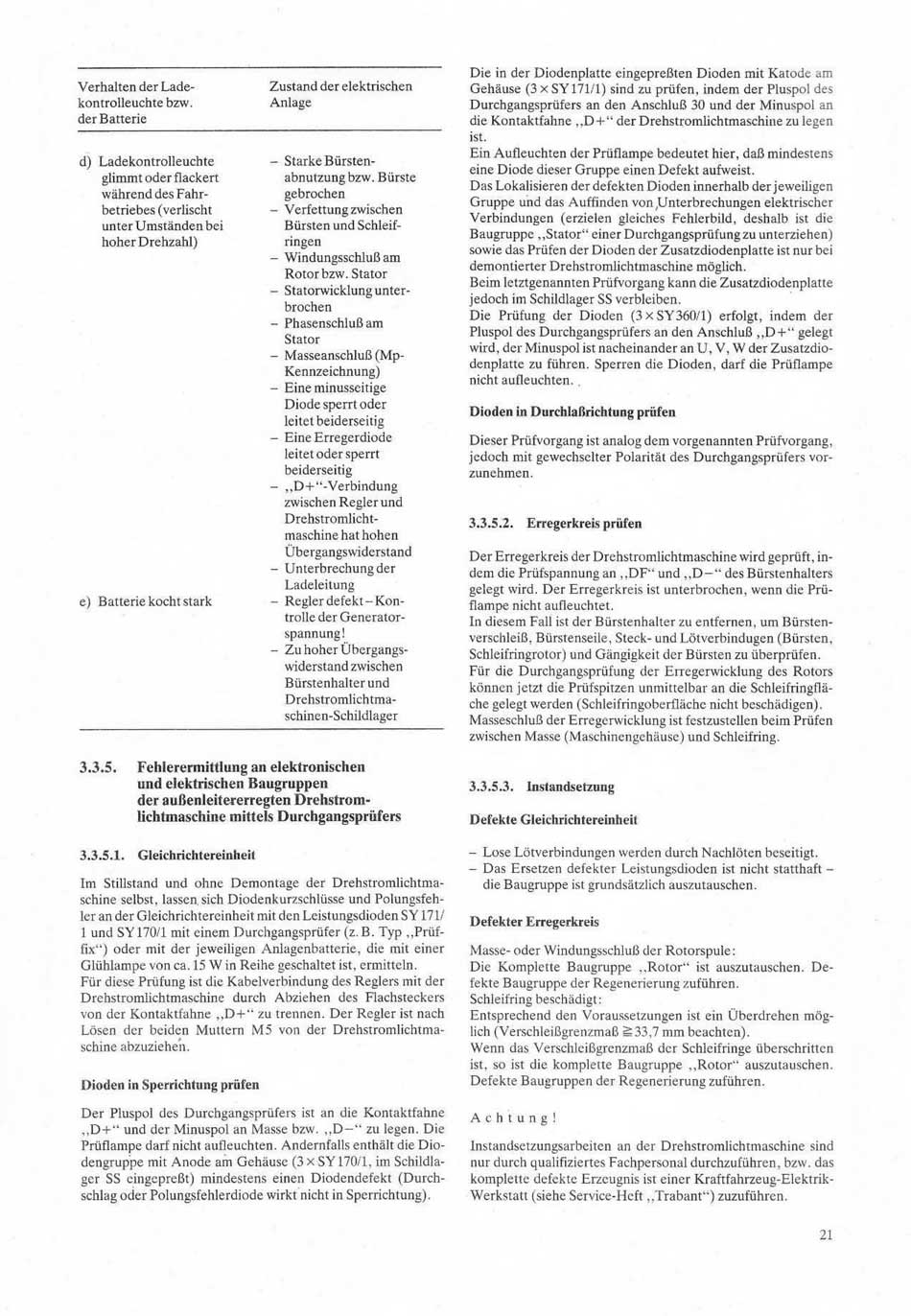 Reparaturhandbuch Weiterentwicklung Trabant 601