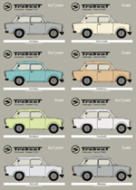 2014 - Trabant P 601 - Colorskala 1964-1990 Teil 1