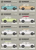 2014 - Trabant P 601 - Colorskala 1964-1990 Teil 2